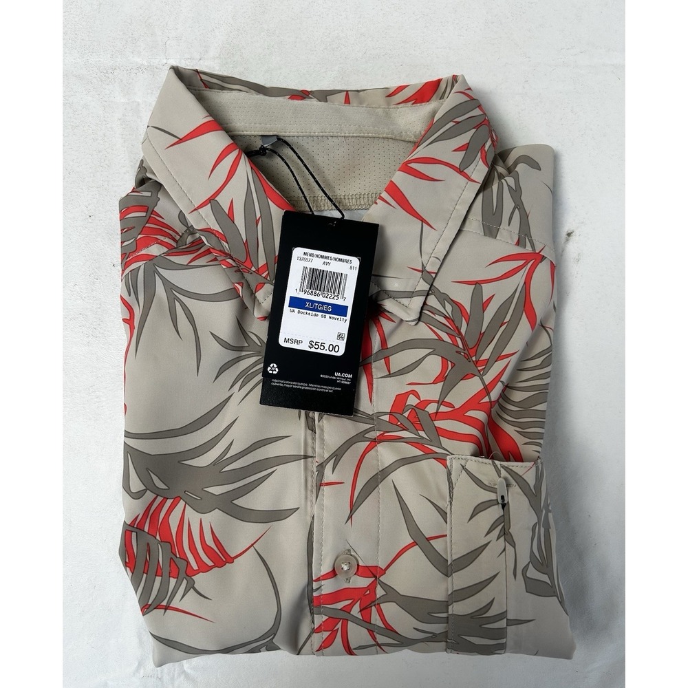 NWT Under Armour UA 1376577 Men's XL UPF 30 Dockside Button Down Shirt Coho - Picture 6 of 6